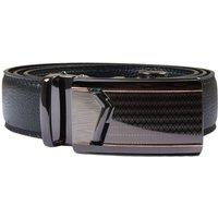 TruClothing Men's Leather Ratchet Belt Automatic Click Buckle Adjustable Trim to Fit in Black