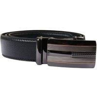 TruClothing Men's Leather Ratchet Belt Automatic Click Buckle Adjustable Trim to Fit in Black