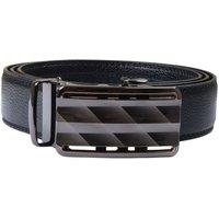 TruClothing Men's Leather Ratchet Belt Automatic Click Buckle Adjustable Trim to Fit in Black
