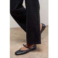 Oasis Women's Pippin Bow Detail Mary Jane Ballet Pumps in Black | Size: 3