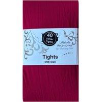 Dancing Girl Women's 40 Denier Coloured Tights in Dark Red