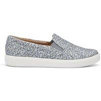 Hotter Women's Wide Fit 'Tara' Slip-On Trainers in Light Blue | Size: 6