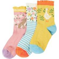 Frugi Women's Freya Frilled Socks 3 Pack | Size: 3-6
