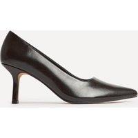Linzi Women's Aim Wide Fit Brown Faux Leather Court Heels | Size: 7-Wide Fit