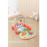 H&O Direct 2in1 Baby Play Mat & Walker with Musical Keyboard in Pink