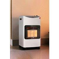 Living and Home Portable 4.2kW Ceramic Gas Heater with Wheels in White
