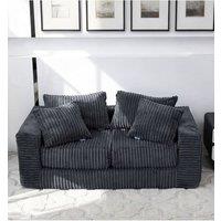 Groundlevel Camden 2 Seater Velvet Sofa in Grey