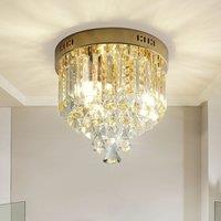 Garwarm 3 - Light 28cm Crystal Dimmable Flush Mount in Gold