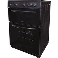 Statesman Fan Assisted Double Oven Electric Cooker in Black
