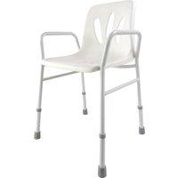 Aidapt Height Adjustable Shower Chair in White