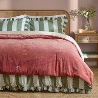 Wylder Edie 100% Cotton Velvet Bedspread in Rose