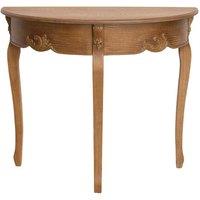 Melody Maison Wooden Half Moon Console Table - Pays Du Bois Range in Brown