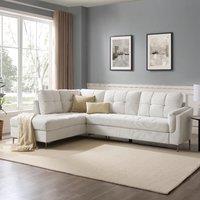 Home Detail Rose Left-Hand Corner Sofa in Cream | Size: 4 Person
