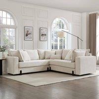 Home Detail Hayley Corner Sofa in Beige | Size: Large