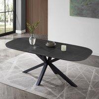 Home Detail Violet Extending Black Sintered Stone Ceramic Dining Table