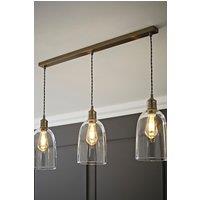 ValueLights Kira Glass Cloche Dome 3 Drop Bar Diner Ceiling Pendant Light in Silver