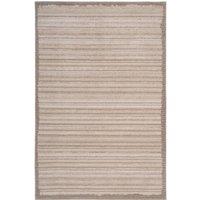 Kukoon Neutral Beige Striped Area Rug | Size: 200 cm x 290 cm