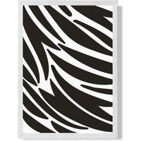 ARTZE Cute Cartoon Style Zebra Print Framed Print SIZE: A3 with White Frame in Black | Size: A4