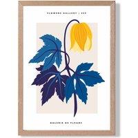 ARTZE Abstract Yellow & Blue Tulip Flower Market Gallery Framed Print SIZE: A3 with Oak Frame