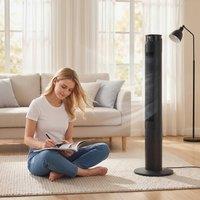 HOMCOM Tower Fan with WiFi Control 116 cm in Black