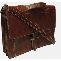 Berber Leather 'The Casablanca' Leather Satchel in Dark Brown
