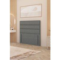 Somnior Chambery 54" Floor Standing Divan Headboard Upholstered Linen Fabric in Mid Grey | Size: Double