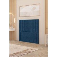 Somnior Alexas 54" Floor Standing Headboard Plush Velvet in Navy | Size: King