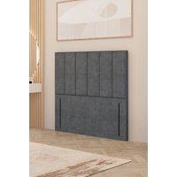 Somnior Austin Plush Velvet 54" Floor Standing Upholstered Divan Headboard in Silver | Size: Double