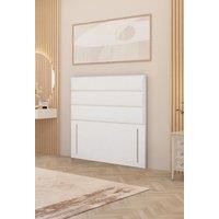 Somnior Chambery 54 Floor Standing Divan Headboard Upholstered Plush Velvet in White | Size: Super King