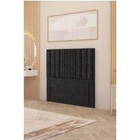 Somnior Alexas 54 Floor Standing Headboard Plush Velvet in Black | Size: King