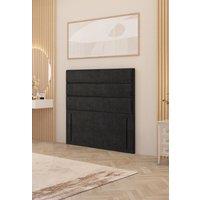 Somnior Chambery 54" Floor Standing Divan Headboard Upholstered Plush Velvet in Black | Size: Double
