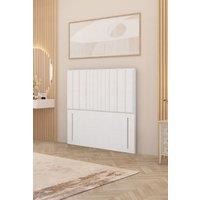 Somnior Alexas 54" Floor Standing Headboard Plush Velvet in White | Size: Single