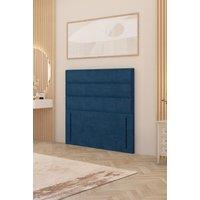 Somnior Chambery 54" Floor Standing Divan Headboard Upholstered Plush Velvet in Navy | Size: Single