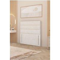 Somnior Chambery 54" Floor Standing Divan Headboard Upholstered Plush Velvet in Ivory | Size: Single