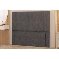 Somnior Austin Plush Velvet 54 Floor Standing Upholstered Divan Headboard in Dark Grey | Size: Super King