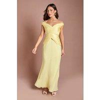 Coast Women's Pleated Bodice Fishtail Maxi Dress in Yellow | Size: 12