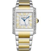 STHRLING Original Women's lan Women's Quartz 35mm Rectangular Crystal Dial Watch in Gold