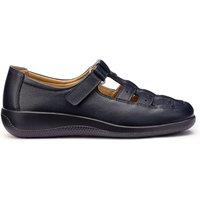 Hotter Women's Wide Fit 'Teagan' Fisherman Style Shoes in Navy | Size: 6
