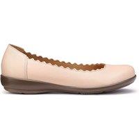 Hotter Women's Wide Fit 'Eider' Ballerinas in Pale Pink | Size: 5.5