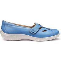 Hotter Women's Extra Wide 'Nirvana' T-Bar Shoes in Bright Blue | Size: 8