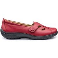 Hotter Women's Extra Wide 'Nirvana' T-Bar Shoes in Red | Size: 6.5