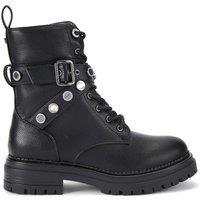 Carvela Women's 'Headline Combat Coin' Boots in Black | Size: 3