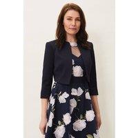 Phase Eight Women's Karlee Cropped Occasion Jacket in Dark Navy | Size: 6