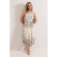 Phase Eight Women's Georgiana Pleated Midi Dress Dress in Cream | Size: 14