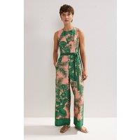 Phase Eight Women's Cyra Palm Jumpsuit in Peach | Size: 16