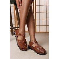 Where's That From Women's Chime Fisherman Flatform Sandal in Tan | Size: 5