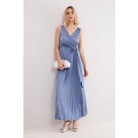 Phase Eight Women's Emlyn Pleated Wrap Dress in Baby Blue | Size: 10