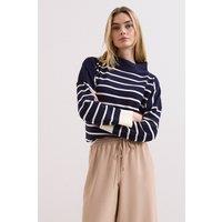 Phase Eight Women's Salima Roll-Neck Jumper in Mid Navy | Size: Medium