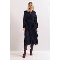 Phase Eight Women's Marina Pleated Midi Dress in Dark Navy | Size: 26