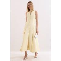 Phase Eight Women's Greta Tux Maxi Dress in Lemon | Size: 18